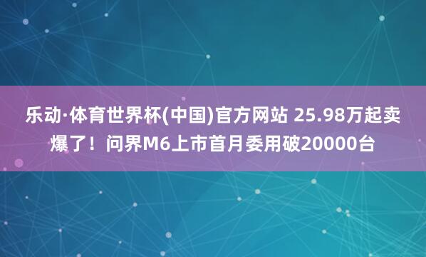 乐动·体育世界杯(中国)官方网站 25.98万起卖爆了!问界M6上市首月委用破20000台