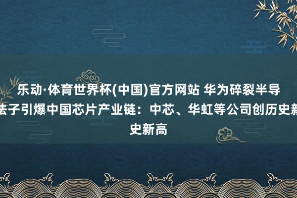 乐动·体育世界杯(中国)官方网站 华为碎裂半导体法子引爆中国芯片产业链：中芯、华虹等公司创历史新高