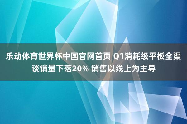乐动体育世界杯中国官网首页 Q1消耗级平板全渠谈销量下落20% 销售以线上为主导