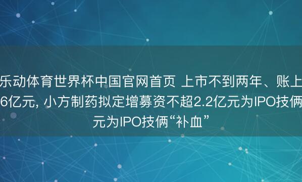乐动体育世界杯中国官网首页 上市不到两年、账上现款超6亿元, 小方制药拟定增募资不超2.2亿元为IPO技俩“补血”