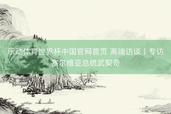 乐动体育世界杯中国官网首页 高端访谈丨专访塞尔维亚总统武契奇