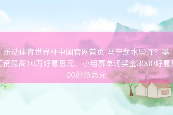 乐动体育世界杯中国官网首页 马宁薪水些许?基本工资最高10万好意思元,小组赛单场奖金3000好意思元